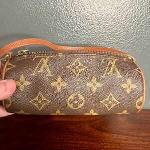 Louis Vuitton - brown monogram - gold hardware - mini papillon
